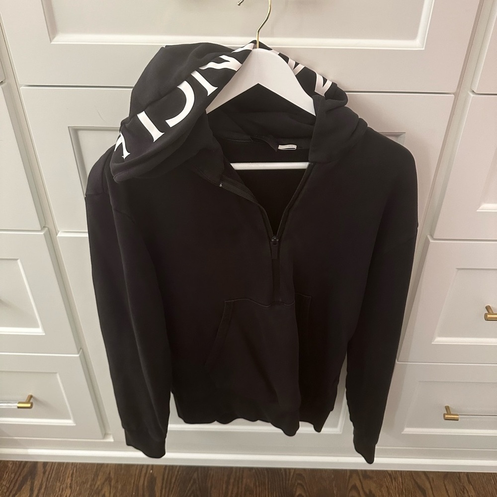 Moncler Half Zip Hoodie Logo Hood